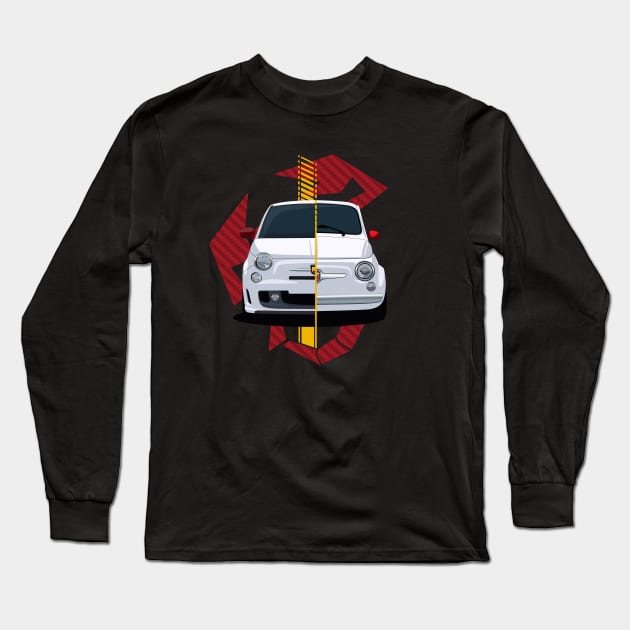 500 Abarth Long Sleeve T-Shirt by AutomotiveArt